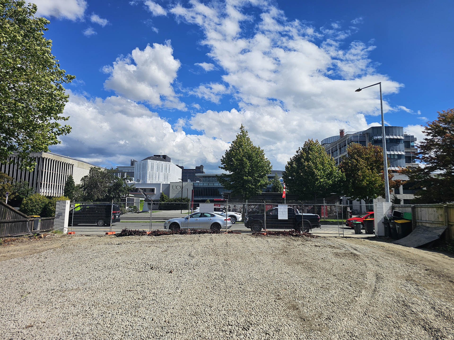 Site cleared and ready — February 2026, UC directly across the road